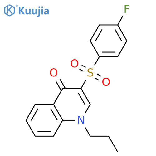 3-(4-fluorobenzenesulfonyl)-1-propyl-1,4-dihydroquinolin-4-one structure
