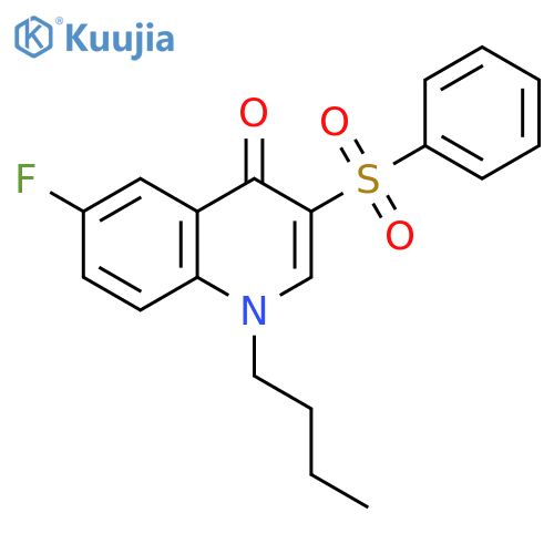 3-(benzenesulfonyl)-1-butyl-6-fluoro-1,4-dihydroquinolin-4-one structure