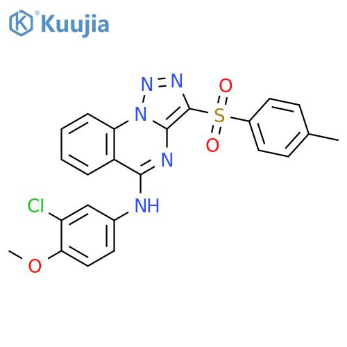 N-(3-chloro-4-methoxyphenyl)-3-(4-methylbenzenesulfonyl)-1,2,3triazolo1,5-aquinazolin-5-amine structure