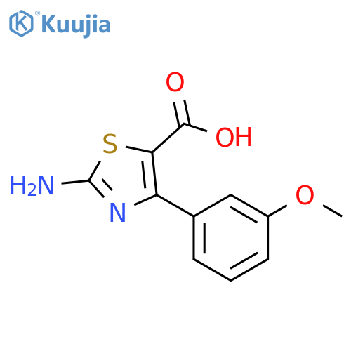 2-Amino-4-(3-methoxyphenyl)-1,3-thiazole-5-carboxylic acid structure