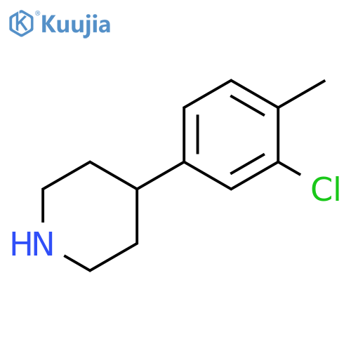 4-(3-chloro-4-methylphenyl)piperidine structure