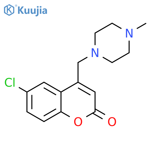 6-chloro-4-(4-methylpiperazin-1-yl)methyl-2H-chromen-2-one structure