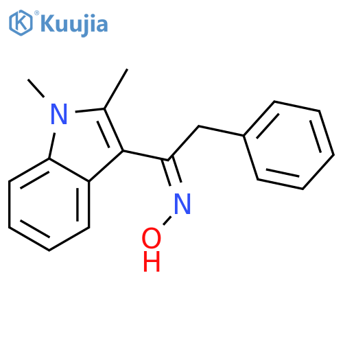 Ethanone, 1-(1,2-dimethyl-1H-indol-3-yl)-2-phenyl-, oxime, (E)- structure