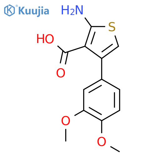 2-Amino-4-(3,4-dimethoxyphenyl)thiophene-3-carboxylic acid structure