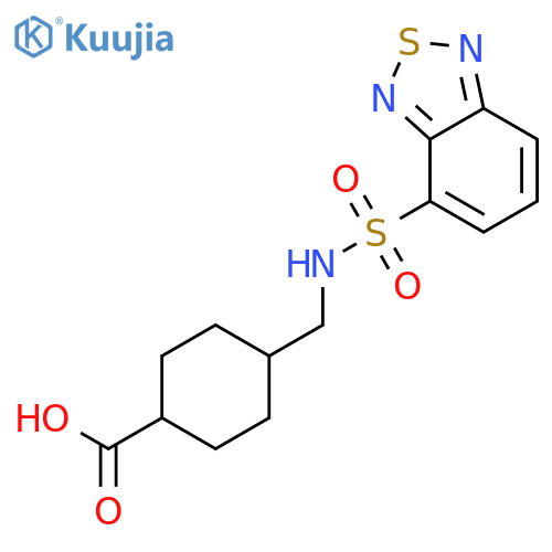4-{[(2,1,3-Benzothiadiazol-4-ylsulfonyl)amino]-methyl}cyclohexanecarboxylic acid structure