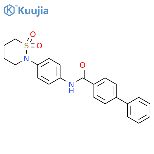 N-4-(1,1-dioxo-1lambda6,2-thiazinan-2-yl)phenyl-1,1'-biphenyl-4-carboxamide structure