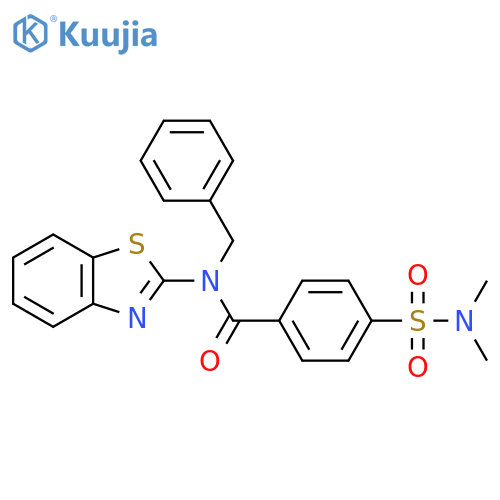 N-(1,3-benzothiazol-2-yl)-N-benzyl-4-(dimethylsulfamoyl)benzamide structure