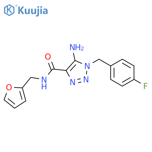 5-amino-1-(4-fluorophenyl)methyl-N-(furan-2-yl)methyl-1H-1,2,3-triazole-4-carboxamide structure