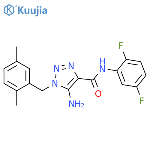 5-amino-N-(2,5-difluorophenyl)-1-(2,5-dimethylphenyl)methyl-1H-1,2,3-triazole-4-carboxamide structure