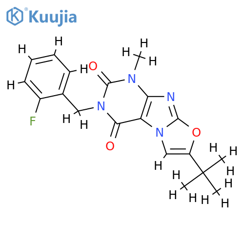 7-tert-butyl-3-(2-fluorophenyl)methyl-1-methyl-1H,2H,3H,4H-1,3oxazolo3,2-gpurine-2,4-dione structure