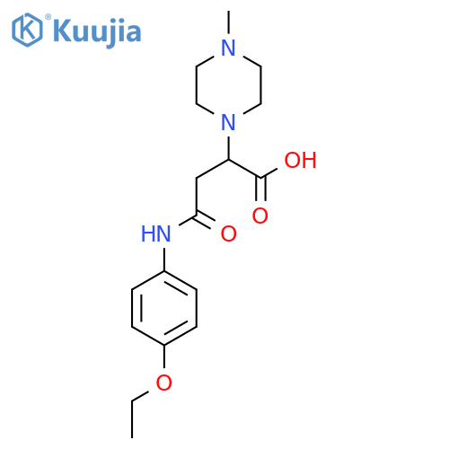 3-(4-ethoxyphenyl)carbamoyl-2-(4-methylpiperazin-1-yl)propanoic acid structure