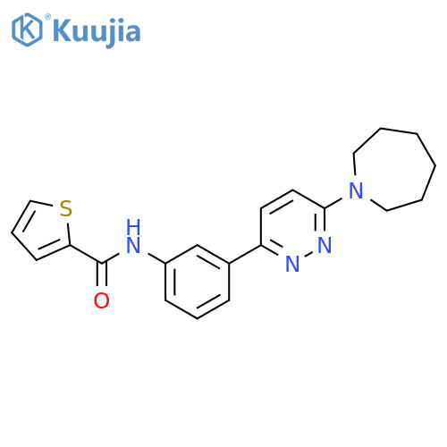 2-Thiophenecarboxamide, N-[3-[6-(hexahydro-1H-azepin-1-yl)-3-pyridazinyl]phenyl]- structure