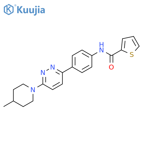 N-{4-6-(4-methylpiperidin-1-yl)pyridazin-3-ylphenyl}thiophene-2-carboxamide structure