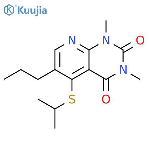 1,3-dimethyl-5-(propan-2-ylsulfanyl)-6-propyl-1H,2H,3H,4H-pyrido2,3-dpyrimidine-2,4-dione structure