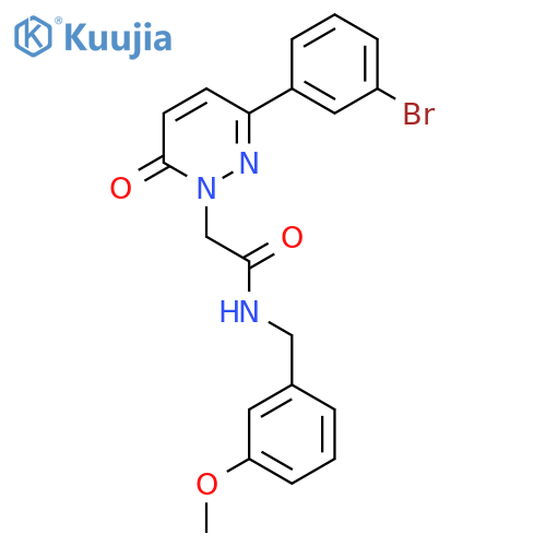 2-3-(3-bromophenyl)-6-oxo-1,6-dihydropyridazin-1-yl-N-(3-methoxyphenyl)methylacetamide structure