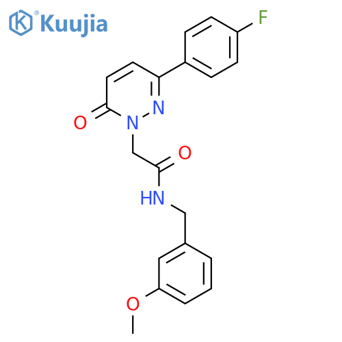 2-3-(4-fluorophenyl)-6-oxo-1,6-dihydropyridazin-1-yl-N-(3-methoxyphenyl)methylacetamide structure