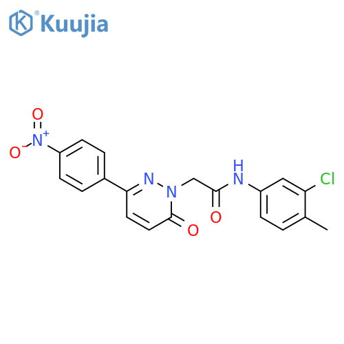N-(3-chloro-4-methylphenyl)-2-3-(4-nitrophenyl)-6-oxo-1,6-dihydropyridazin-1-ylacetamide structure