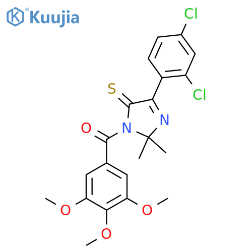 4-(2,4-dichlorophenyl)-2,2-dimethyl-1-(3,4,5-trimethoxybenzoyl)-2,5-dihydro-1H-imidazole-5-thione structure