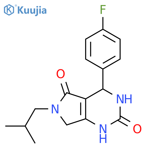 4-(4-fluorophenyl)-6-(2-methylpropyl)-1H,2H,3H,4H,5H,6H,7H-pyrrolo3,4-dpyrimidine-2,5-dione structure