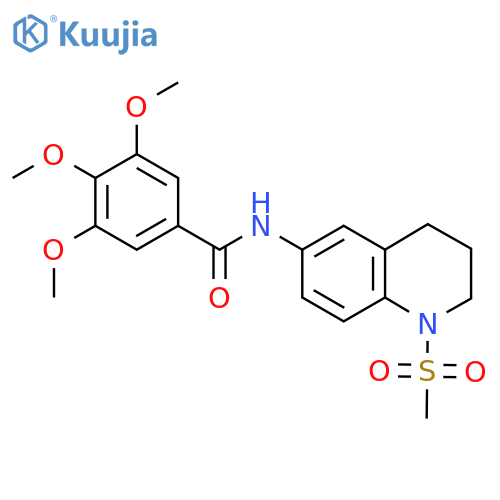 N-(1-methanesulfonyl-1,2,3,4-tetrahydroquinolin-6-yl)-3,4,5-trimethoxybenzamide structure