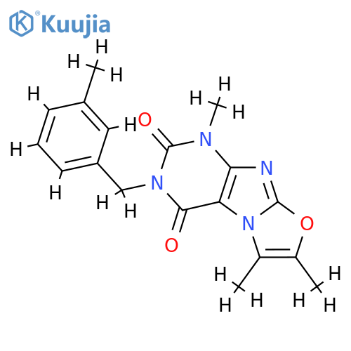 1,6,7-trimethyl-3-(3-methylphenyl)methyl-1H,2H,3H,4H-1,3oxazolo3,2-gpurine-2,4-dione structure