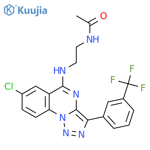 N-2-({7-chloro-3-3-(trifluoromethyl)phenyl-1,2,3triazolo1,5-aquinazolin-5-yl}amino)ethylacetamide structure