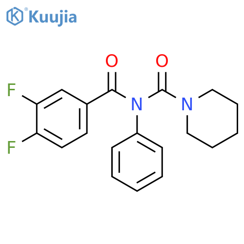 N-(3,4-difluorobenzoyl)-N-phenylpiperidine-1-carboxamide structure