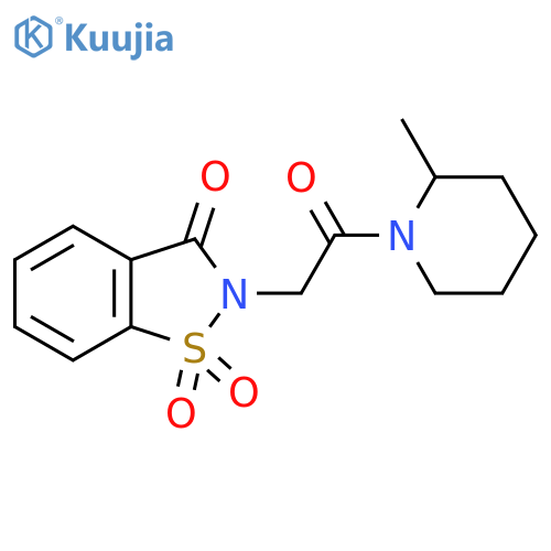 2-2-(2-methylpiperidin-1-yl)-2-oxoethyl-2,3-dihydro-1lambda6,2-benzothiazole-1,1,3-trione structure