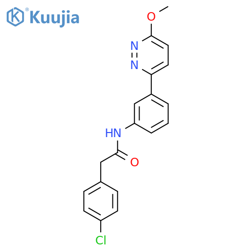 2-(4-chlorophenyl)-N-3-(6-methoxypyridazin-3-yl)phenylacetamide structure