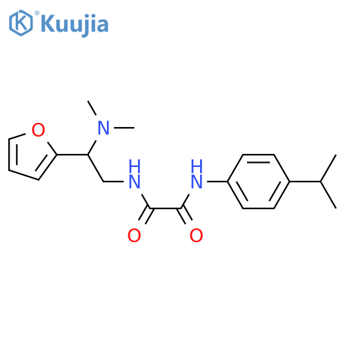 N-2-(dimethylamino)-2-(furan-2-yl)ethyl-N'-4-(propan-2-yl)phenylethanediamide structure