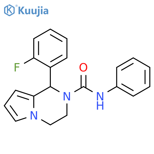 1-(2-fluorophenyl)-N-phenyl-1H,2H,3H,4H-pyrrolo1,2-apyrazine-2-carboxamide structure
