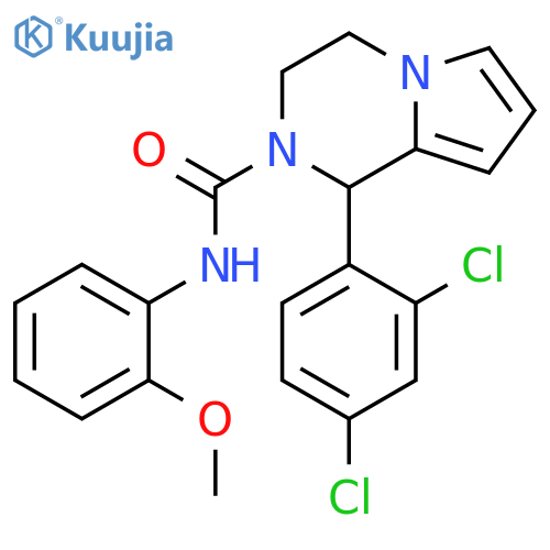 1-(2,4-dichlorophenyl)-N-(2-methoxyphenyl)-1H,2H,3H,4H-pyrrolo1,2-apyrazine-2-carboxamide structure
