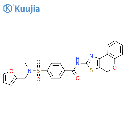 N-{4H-chromeno4,3-d1,3thiazol-2-yl}-4-{(furan-2-yl)methyl(methyl)sulfamoyl}benzamide structure
