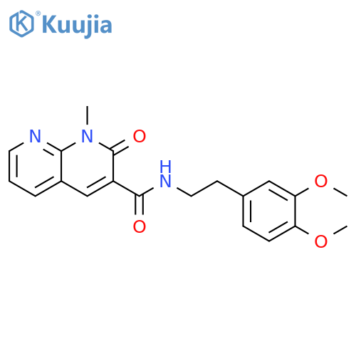 N-2-(3,4-dimethoxyphenyl)ethyl-1-methyl-2-oxo-1,2-dihydro-1,8-naphthyridine-3-carboxamide structure