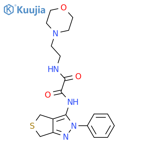 N'-2-(morpholin-4-yl)ethyl-N-{2-phenyl-2H,4H,6H-thieno3,4-cpyrazol-3-yl}ethanediamide structure