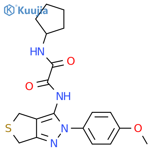 N'-cyclopentyl-N-2-(4-methoxyphenyl)-2H,4H,6H-thieno3,4-cpyrazol-3-ylethanediamide structure