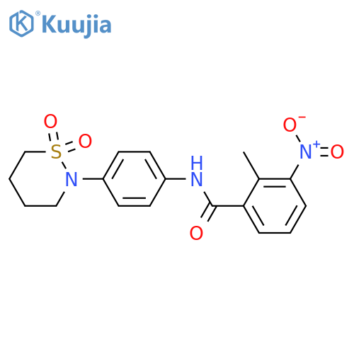 N-4-(1,1-dioxo-1lambda6,2-thiazinan-2-yl)phenyl-2-methyl-3-nitrobenzamide structure