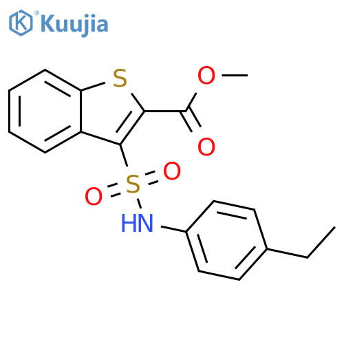 methyl 3-(4-ethylphenyl)sulfamoyl-1-benzothiophene-2-carboxylate structure