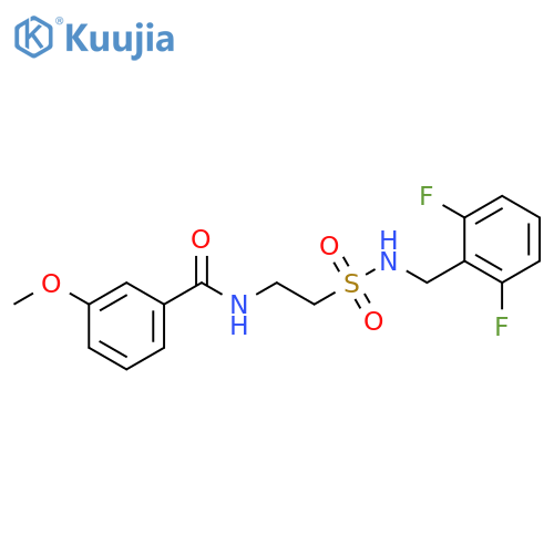 N-(2-{(2,6-difluorophenyl)methylsulfamoyl}ethyl)-3-methoxybenzamide structure