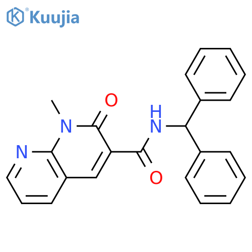 N-(diphenylmethyl)-1-methyl-2-oxo-1,2-dihydro-1,8-naphthyridine-3-carboxamide structure