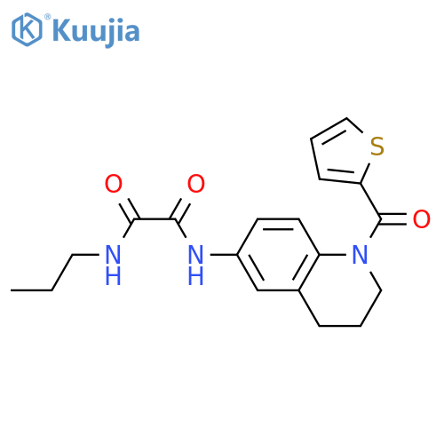 N-propyl-N'-1-(thiophene-2-carbonyl)-1,2,3,4-tetrahydroquinolin-6-ylethanediamide structure