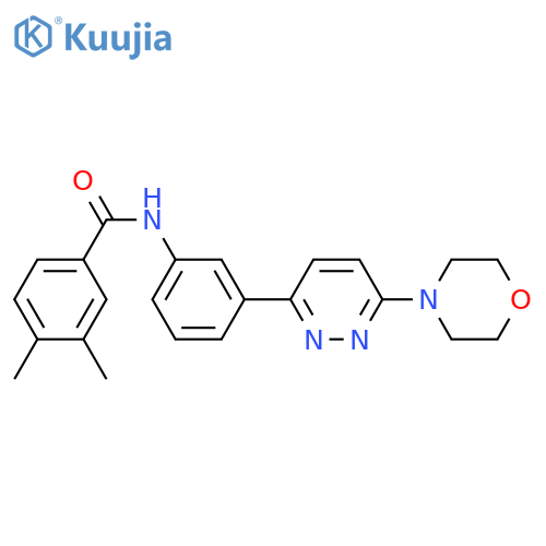 3,4-dimethyl-N-{3-6-(morpholin-4-yl)pyridazin-3-ylphenyl}benzamide structure