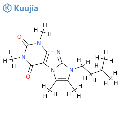 1,3,6,7-tetramethyl-8-(3-methylbutyl)-1H,2H,3H,4H,8H-imidazo1,2-gpurine-2,4-dione structure