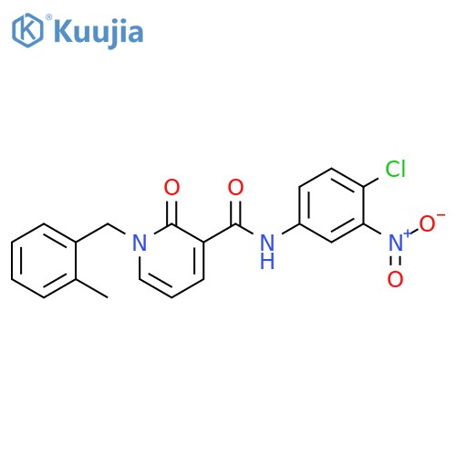 N-(4-chloro-3-nitrophenyl)-1-(2-methylphenyl)methyl-2-oxo-1,2-dihydropyridine-3-carboxamide structure
