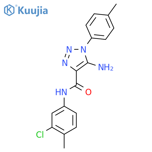5-amino-N-(3-chloro-4-methylphenyl)-1-(4-methylphenyl)-1H-1,2,3-triazole-4-carboxamide structure