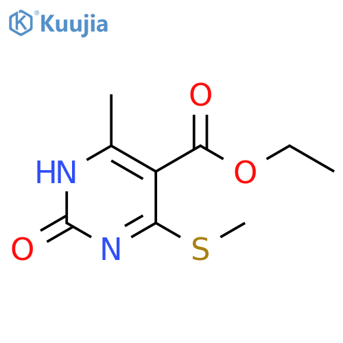 ethyl 6-methyl-4-(methylsulfanyl)-2-oxo-1,2-dihydropyrimidine-5-carboxylate structure