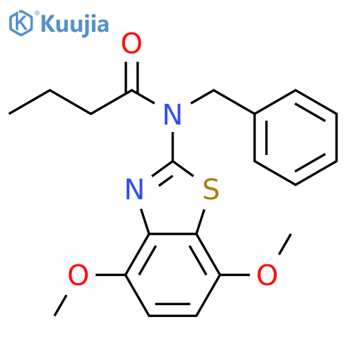 N-benzyl-N-(4,7-dimethoxy-1,3-benzothiazol-2-yl)butanamide structure