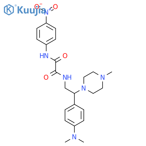 N'-{2-4-(dimethylamino)phenyl-2-(4-methylpiperazin-1-yl)ethyl}-N-(4-nitrophenyl)ethanediamide structure