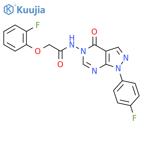 2-(2-fluorophenoxy)-N-1-(4-fluorophenyl)-4-oxo-1H,4H,5H-pyrazolo3,4-dpyrimidin-5-ylacetamide structure