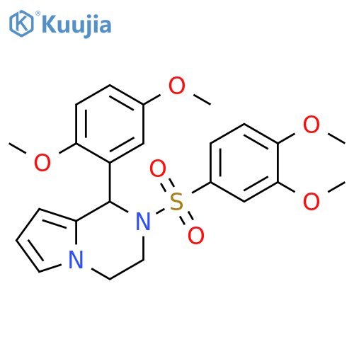 2-(3,4-dimethoxybenzenesulfonyl)-1-(2,5-dimethoxyphenyl)-1H,2H,3H,4H-pyrrolo1,2-apyrazine structure